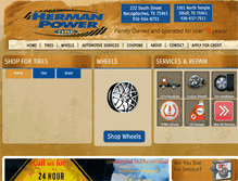 Tablet Screenshot of hermanpowertire.com